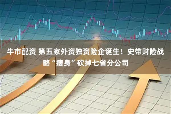 牛市配资 第五家外资独资险企诞生！史带财险战略“瘦身”砍掉七省分公司